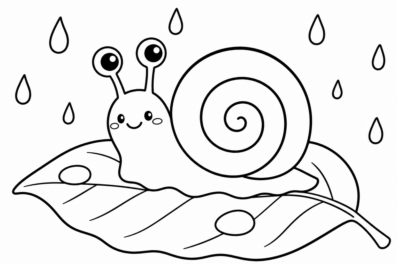 はっぱのうえのカタツムリ