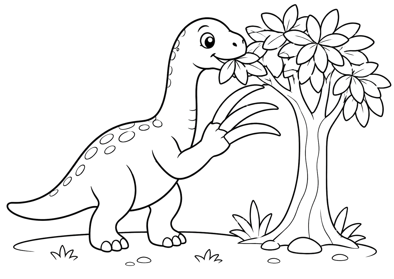 はっぱをたべるテリジノサウルス