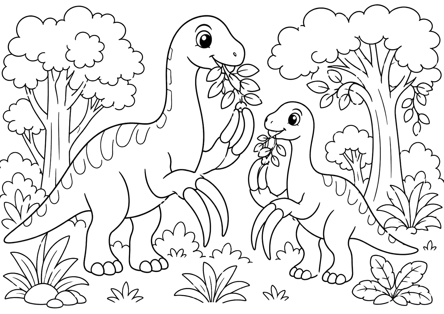 テリジノサウルスのおやこ