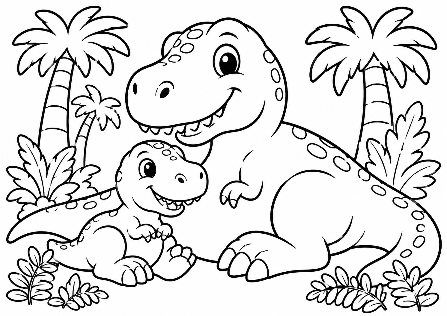 ティラノサウルスのおやこ
