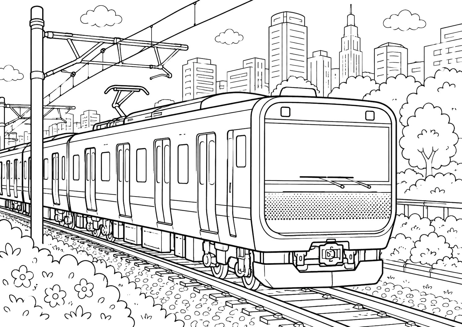 山手線E235系のけしき
