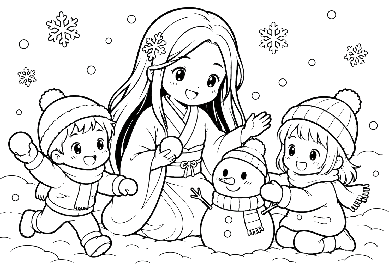 ゆきおんなとゆきあそび