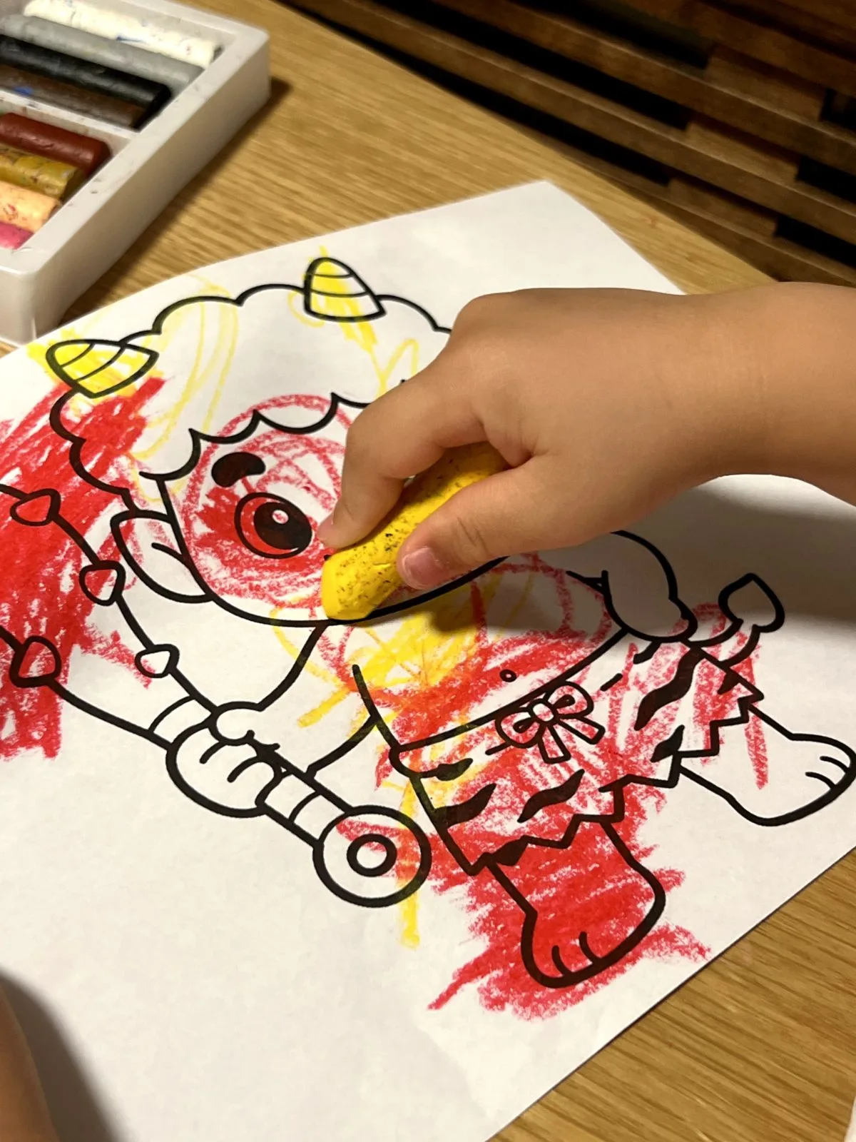怖いおにも、塗り絵ならへっちゃら！（2枚目）