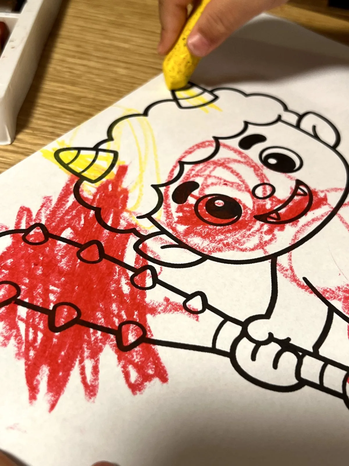 怖いおにも、塗り絵ならへっちゃら！（3枚目）